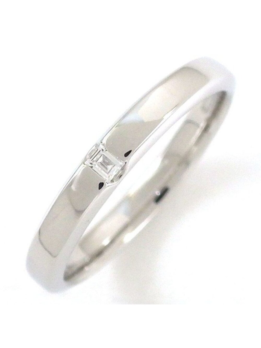 Tiffany & Co Ring Charles Classic Square Baguette Cut Diamond
